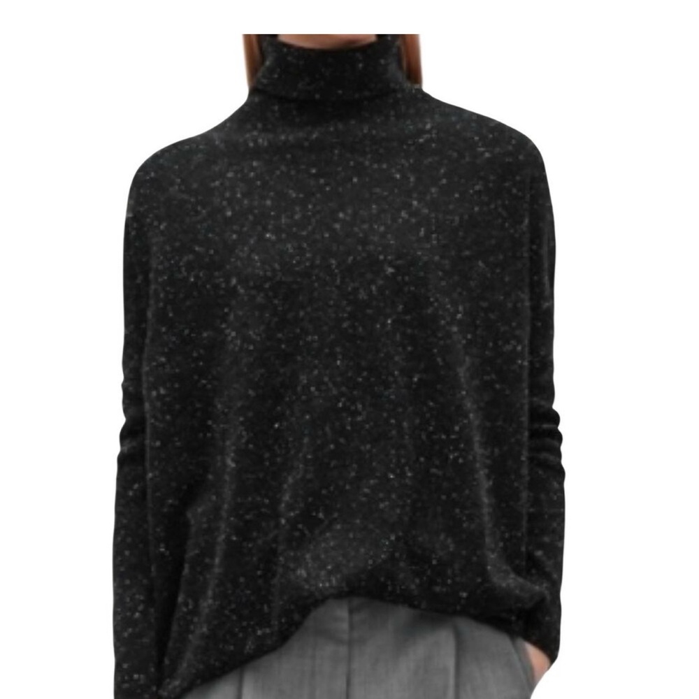 COS Charcoal Speckled Turtleneck Sweater